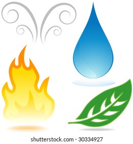 Four Elements Life Stock Vector (Royalty Free) 243526468 | Shutterstock