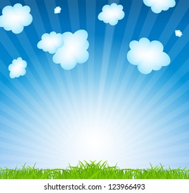 Natural floral background   Raster version illustration