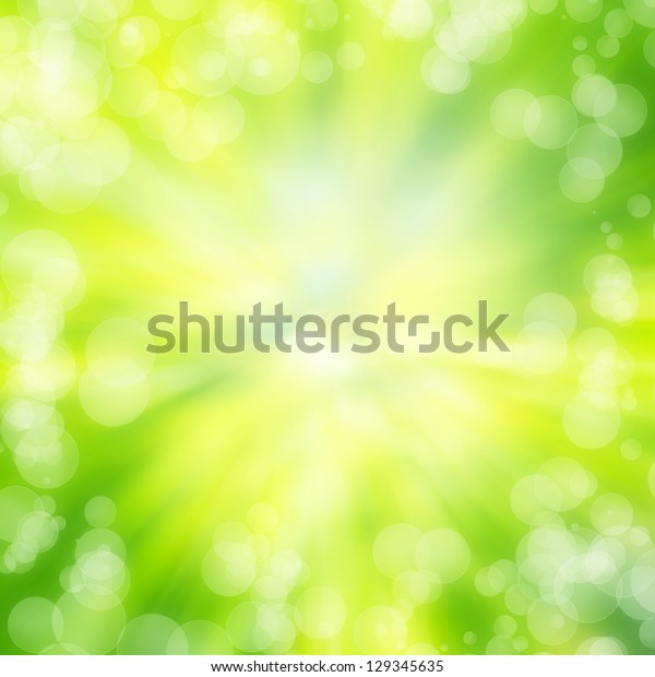 Natural Green Background Sun Light Yellow Stock Illustration 129345635 ...