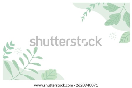 Natural leaf vector illustration background frame