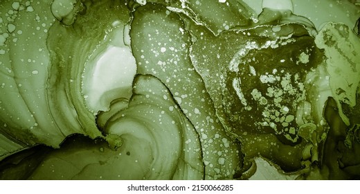 Natural Luxury Marble. Lime Alcohol Ink Abstract. Lime Marble Grunge. Oil Painting Colours. Vegetarian Picture. Mixed Paint. Vegetarian Spiritual Science. - Εικονογράφηση στοκ