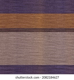  Natural Space Dyed Marl Stripe Woven Seamless Pattern. Tonal Brown Winter Linear Yarn Cloth Effect. Dark Masculine Heather Melange Textile Background Tile.