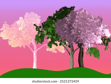 Nature Background Image. The empty wooden brown table top with blur background of farmland and blue sky. Exuberant image.