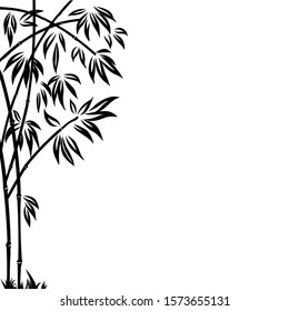 Nature Bamboo Forest Drawing Art White Stock Illustration 1573655131 ...