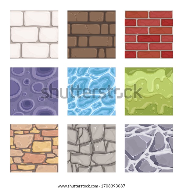 Nature game textures.\
Seamless pattern of craters of the moon water liquid goo stones\
colored\
background