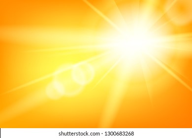 Nature Sunny Abstract Summer Background With Sun And Bokeh