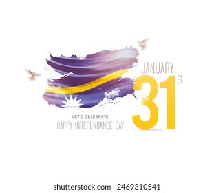 Nauru Independence day creative art - Powered by Shutterstock