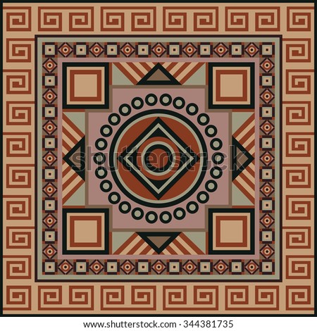 navajo art boho seamless pattern ethnic stock illustration 344381735