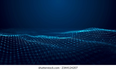 navy 3d modern tech background