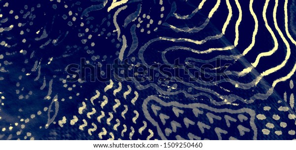 海軍芸術のダーティ カンバ 墨画日本美術 ネクタイの色合い 藍水しぶき塗料 Indigo Dirty Artの落書き 藍色のしぼりのテクスチャー 藍色の筆の縁 青いブラシの境界 のイラスト素材