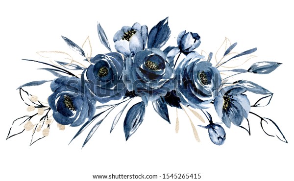 floral navy blue