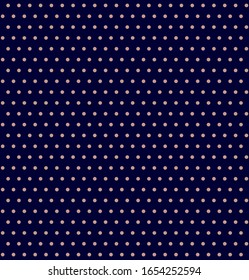 Navy Blue And Rose Gold Textured Polka Dot Pattern. The Design Features A Textured Rose Gold Pattern On A Navy Blue Background.