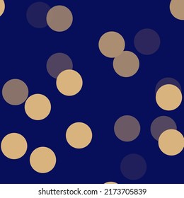 Navy Blue Wallpaper With Large Gold Circle Confetti