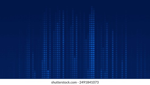 Navy dark blue abstract business background. Charts light dynamic squares. HUD dots design elements. Office corporate skyscraper banner. Modern trendy stock wallpaper. Illustration cover presentation - Powered by Shutterstock