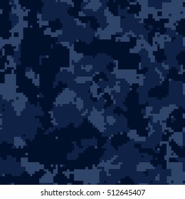 Navy Digital Pixelated Camouflage Print

Seamless pattern in repeat.