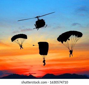  Navy Seal Silhouettes  On Sunrise