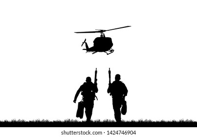  Navy Seal Silhouettes  On White Background