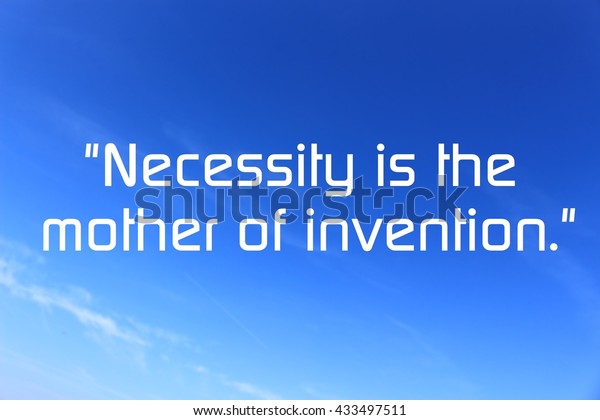 Necessity Mother Invention Quote Stock Illustration 433497511