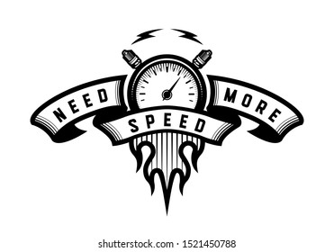Need more speed, auto logo emblem