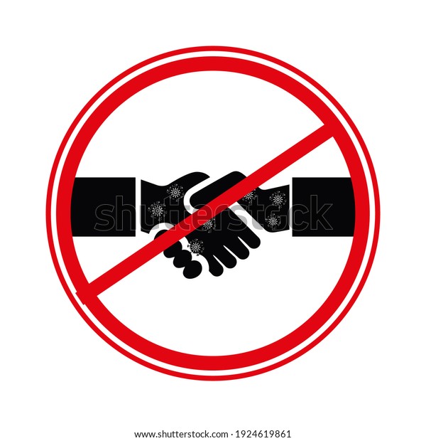 Negative Covid19 No Handshake Concept Illustration Stock Illustration ...