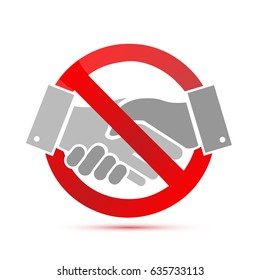 negative. no handshake concept illustration design graphic