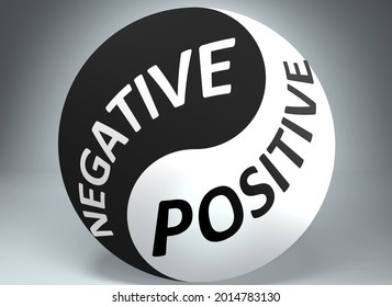 Negative Positive Balance Pictured Words Negative Stock Illustration ...