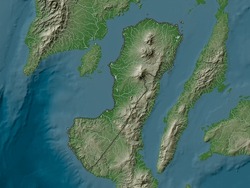 Negros Occidental, Province Of Philippines. Elevation Map Colored In Wiki Style With Lakes And Rivers