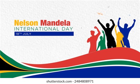 Nelson Mandela International Day, 18 July, holiday greeting. - Powered by Shutterstock