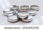 Neodymium magnets isolated on white background. 3D Rendering