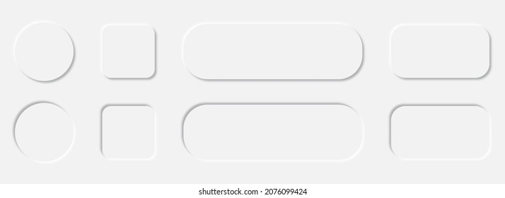 Neomorphism design white buttons. Slider element for website, mobile app menu and navigation - Powered by Shutterstock