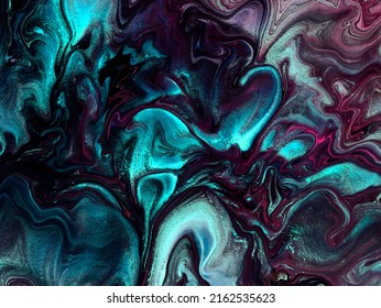 Neon Abstract Art Painting Green Purple Stock Illustration 2162535623 ...