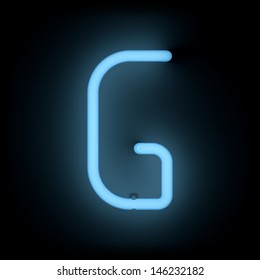 Neon Blue Letter G Images, Stock Photos & Vectors 