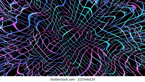 Neon background with fluorescent liquid colors. Ultraviolet abstract blue, purple, pink color. . Virtual reality future design 3d render 3D illustration - Powered by Shutterstock