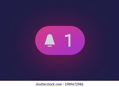 Neon Bell Icon. Glowing Neon Bell Sign, Outline Notification Pictogram In Vivid Colors. Online Push Notification, Reminder Sound Alert, Active Alarm Setting, Updating. Icon, Sign For UI
