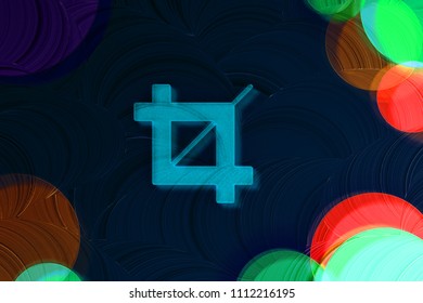 Neon Blue Crop Icon On Black Stock Illustration 1112216195 | Shutterstock