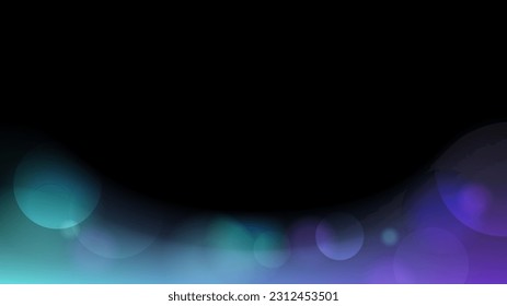 Neon Bokeh Light Cloud, Blue and Purple Lighting Background