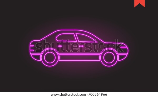 Neon Car Icon, Car Icon\
Raster