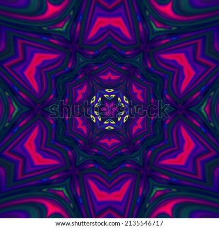 neon colored background kaleidoscope, suitable for tile design