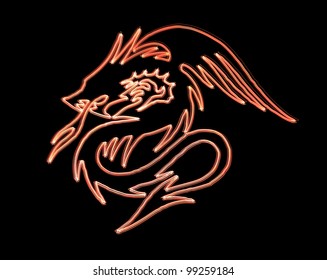 Neon Dragon Stock Illustration 99259184 | Shutterstock