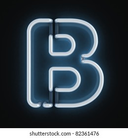 Neon Font Letter B Stock Illustration 82361476 | Shutterstock