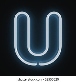 Highly detailed neon sign letter u ilustra es stock 94263163