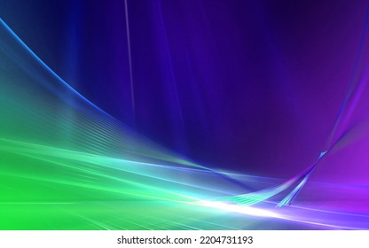 Neon Glow Wavy Light Effect Futuristic Concept Background 