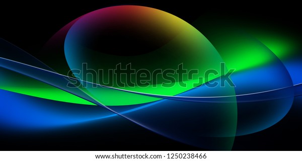 Neon glowing wave, magic energy and light\
motion background