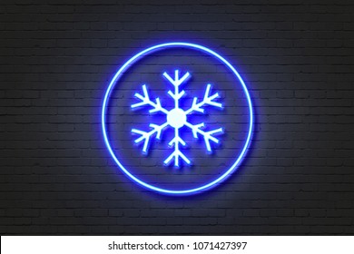 Neon Icon Light Snowflake