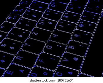 Neon Keyboard Background