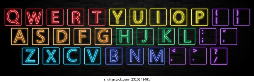 Neon Keyboard effect of neon