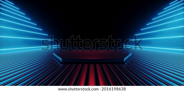 Neon Laser Vibrant Glowing Sci Fi Stock Illustration 2016198638 ...