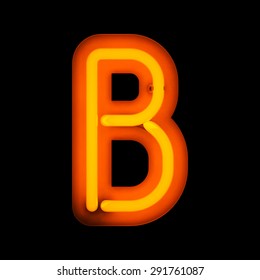 Neon Letter B Neon Alphabet Collection Stock Illustration 291761087 ...