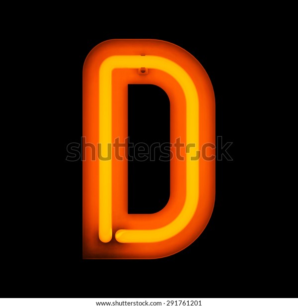 Neon Letter D Neon Alphabet Collection Stock Illustration 291761201 ...