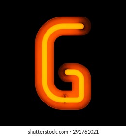 Neon Letter G Neon Alphabet Collection Stock Illustration 291761021 